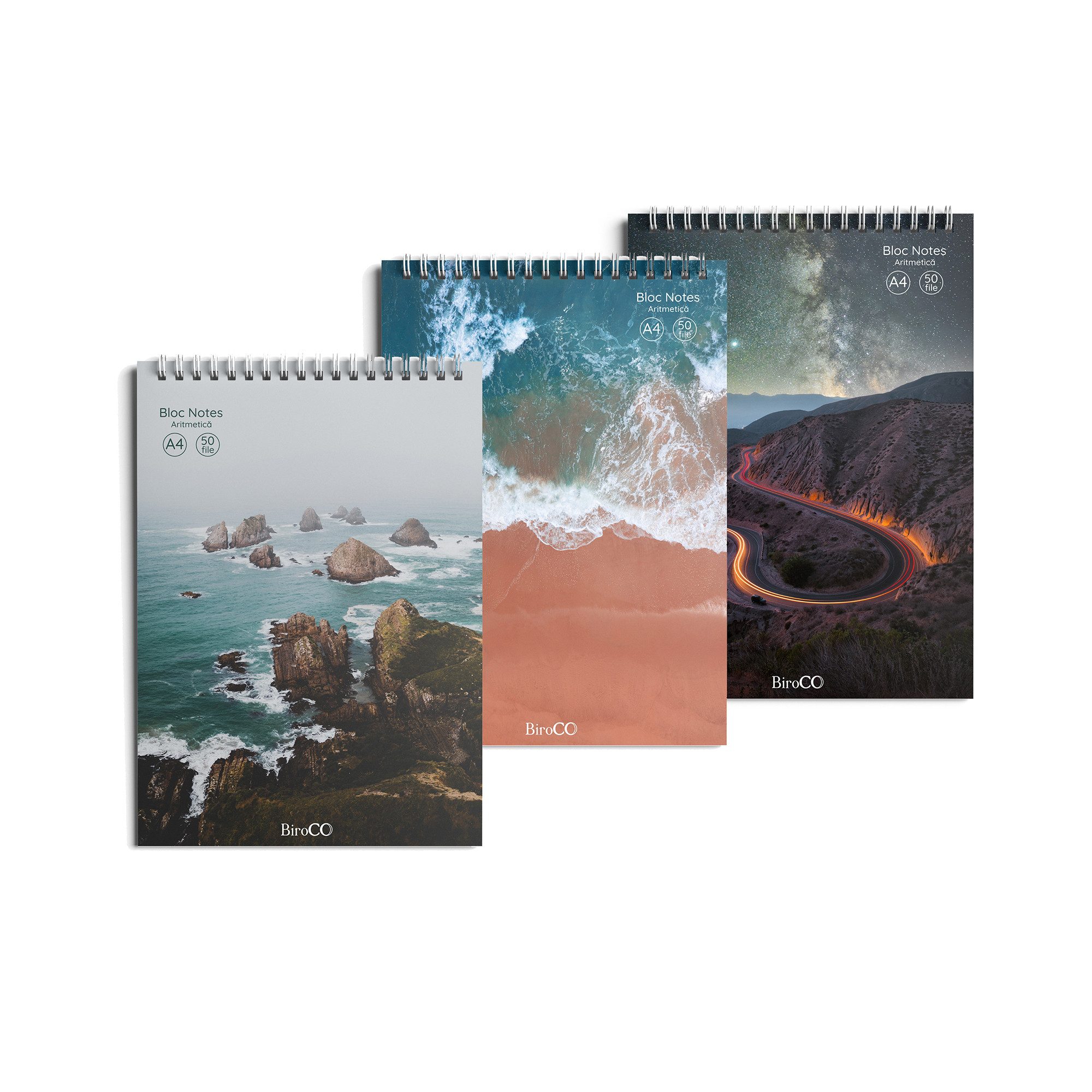 Carnetel notite A4, 50 file aritmetica, spirala metalica - imagine 5